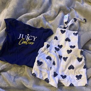 Juicy Couture Blue and Gold Top